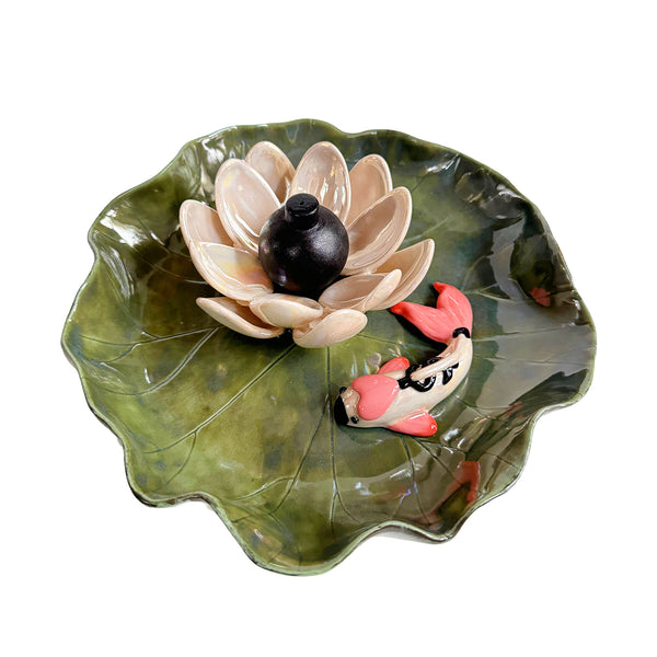 Flower Bomb Incense Dish Set - Mossy