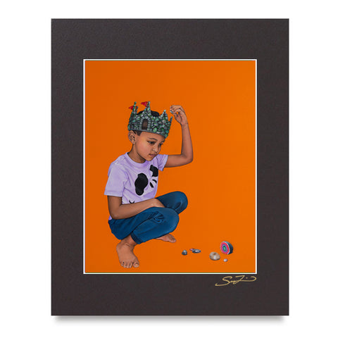 Building Castles / Boy - Mini Print