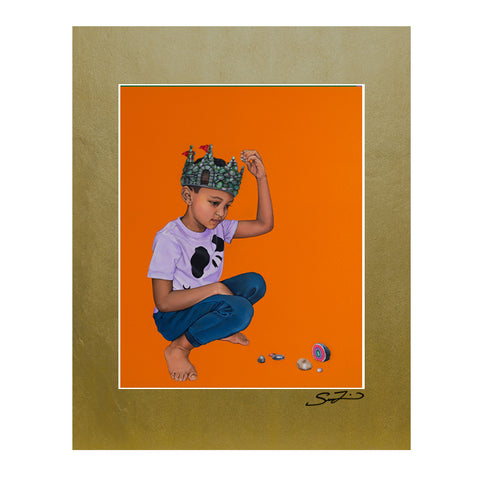 Building Castles / Boy - Mini Print
