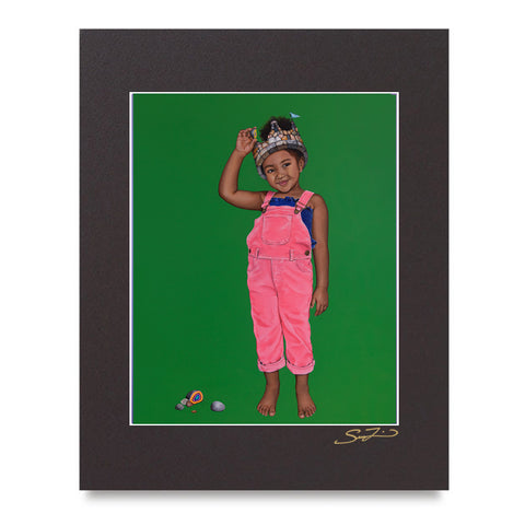 Building Castles / Girl - Mini Print