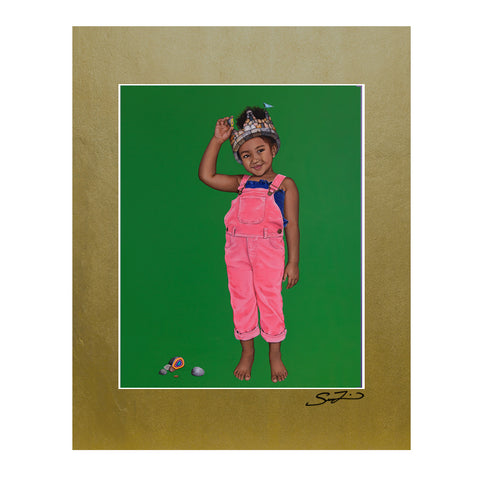 Building Castles / Girl - Mini Print
