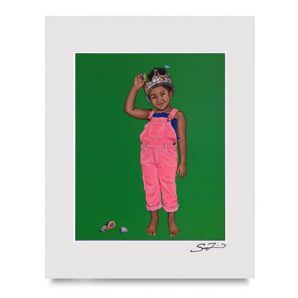 Building Castles / Girl - Mini Print