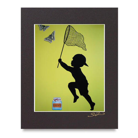 The Pursuit / Lime - Mini Print