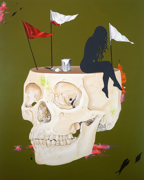 Red Flags - Rolled Canvas Print