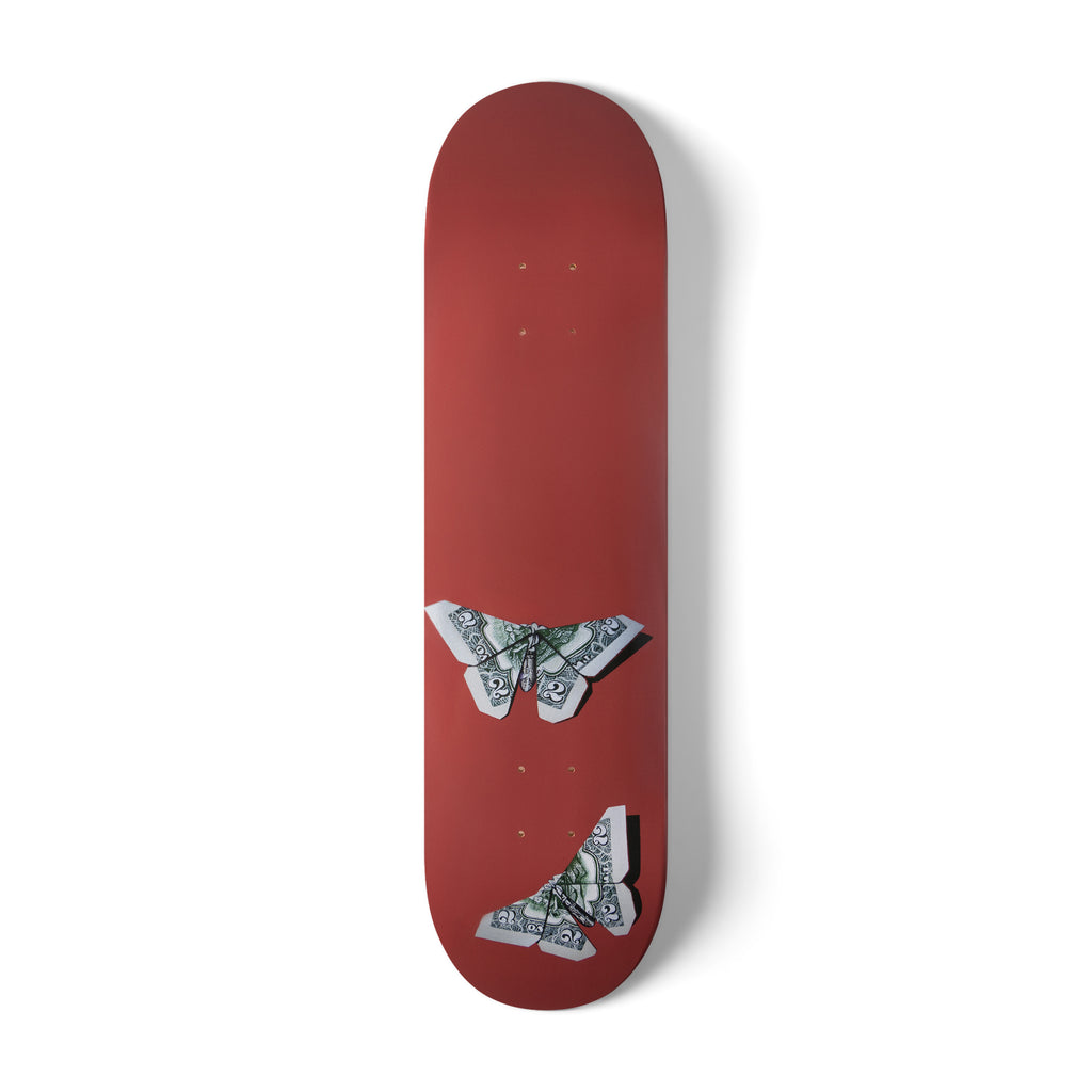 Moneyfly Skate Deck - Burgundy Moneyfly Skate Deck - Burgundy