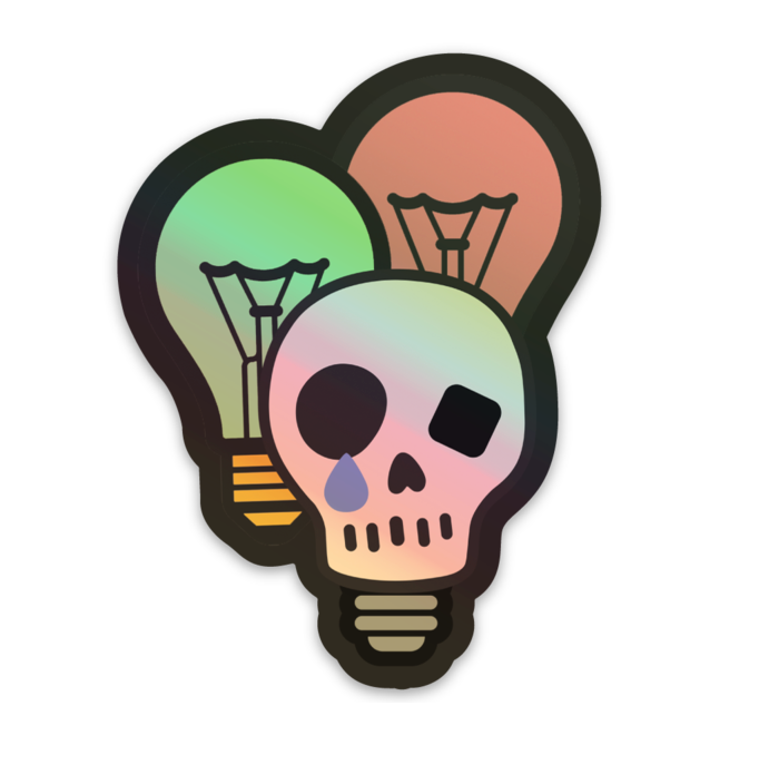 Skull Bulb - Holographic Sticker Skull Bulb - Holographic Sticker