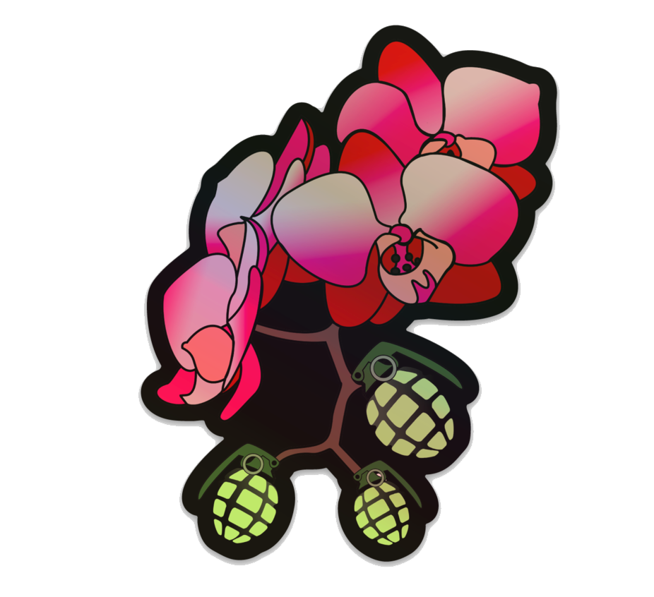 Orchid Bomber - Holographic Sticker Orchid Bomber - Holographic Sticker