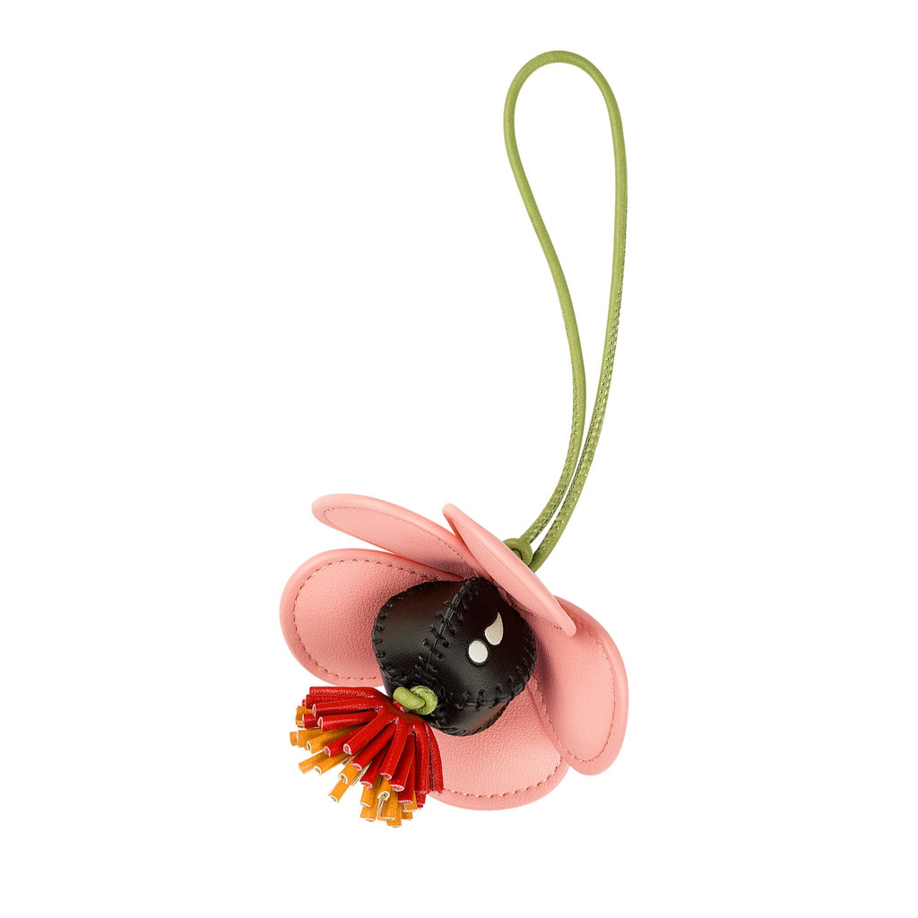 Coral Flower Bomb - Bag Charm