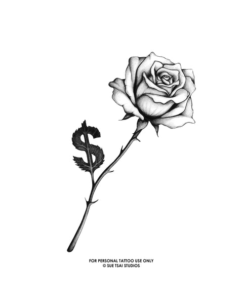 Money Rose - Tattoo Design