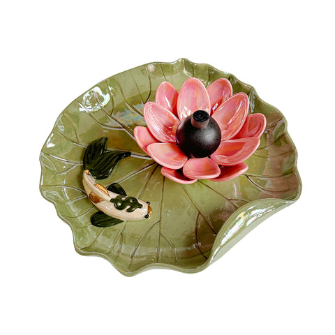 Flower Bomb Incense Dish Set - Morning Dew