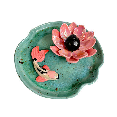 Flower Bomb Incense Dish Set - Lagoon